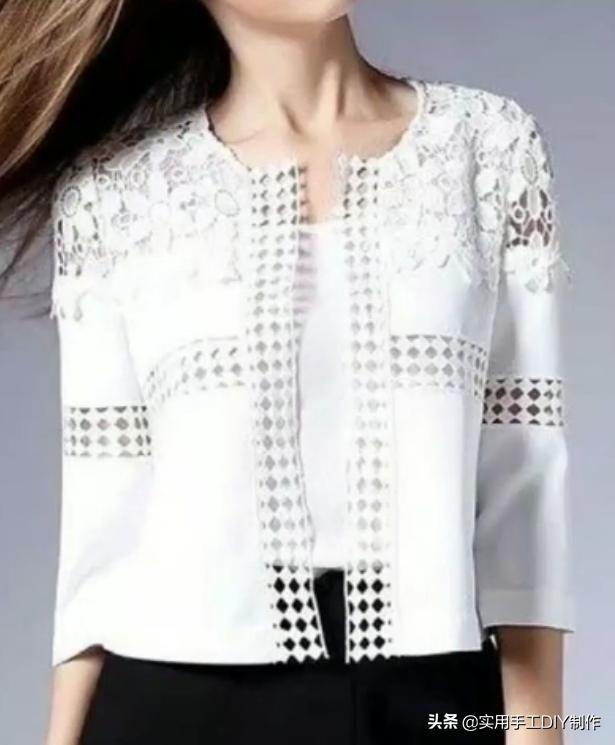 棉麻蕾丝边衬衫,布艺镂空衬衫