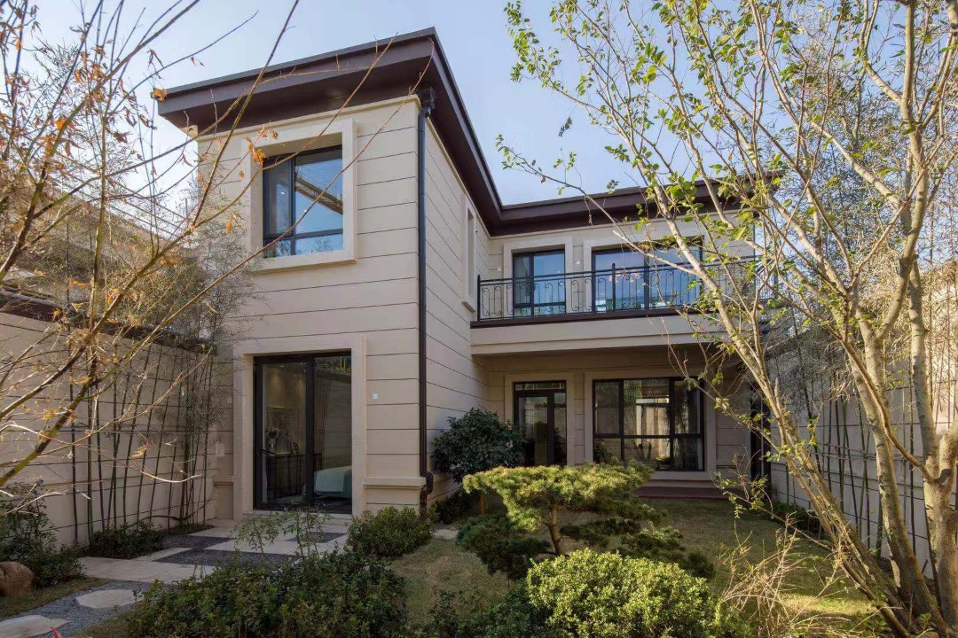 大溪谷别墅区实景,青岛大溪谷中式别墅