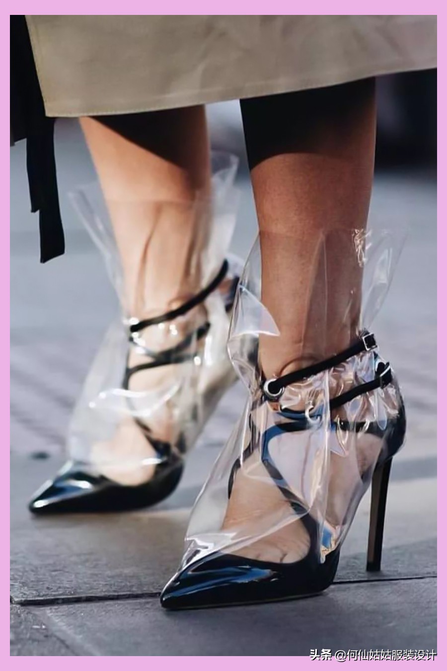 一次性雨衣也穿的很好看,雨衣可外穿