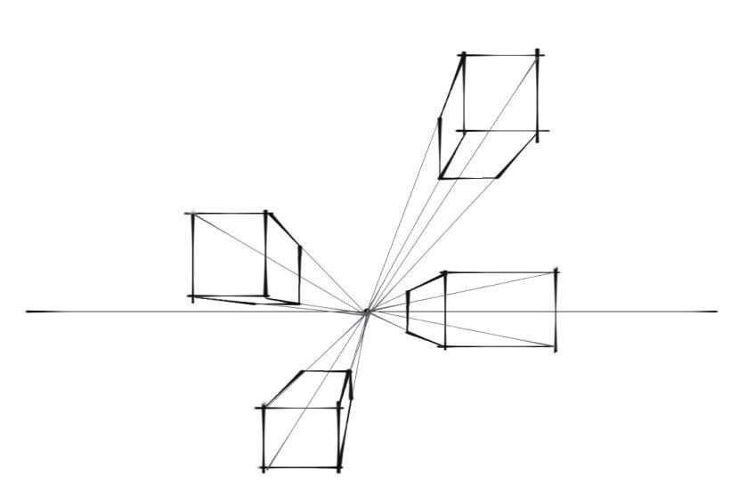 一点透视法画建筑教程视频,手绘建筑两点透视图画法步骤详解