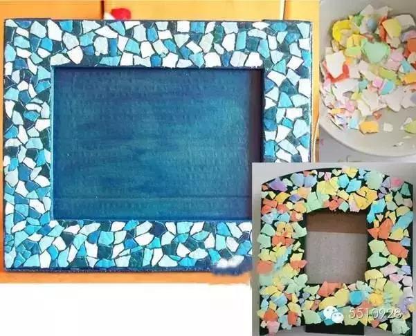 鸡蛋壳手工作品创意幼儿园,碎鸡蛋壳手工粘贴画动物图案