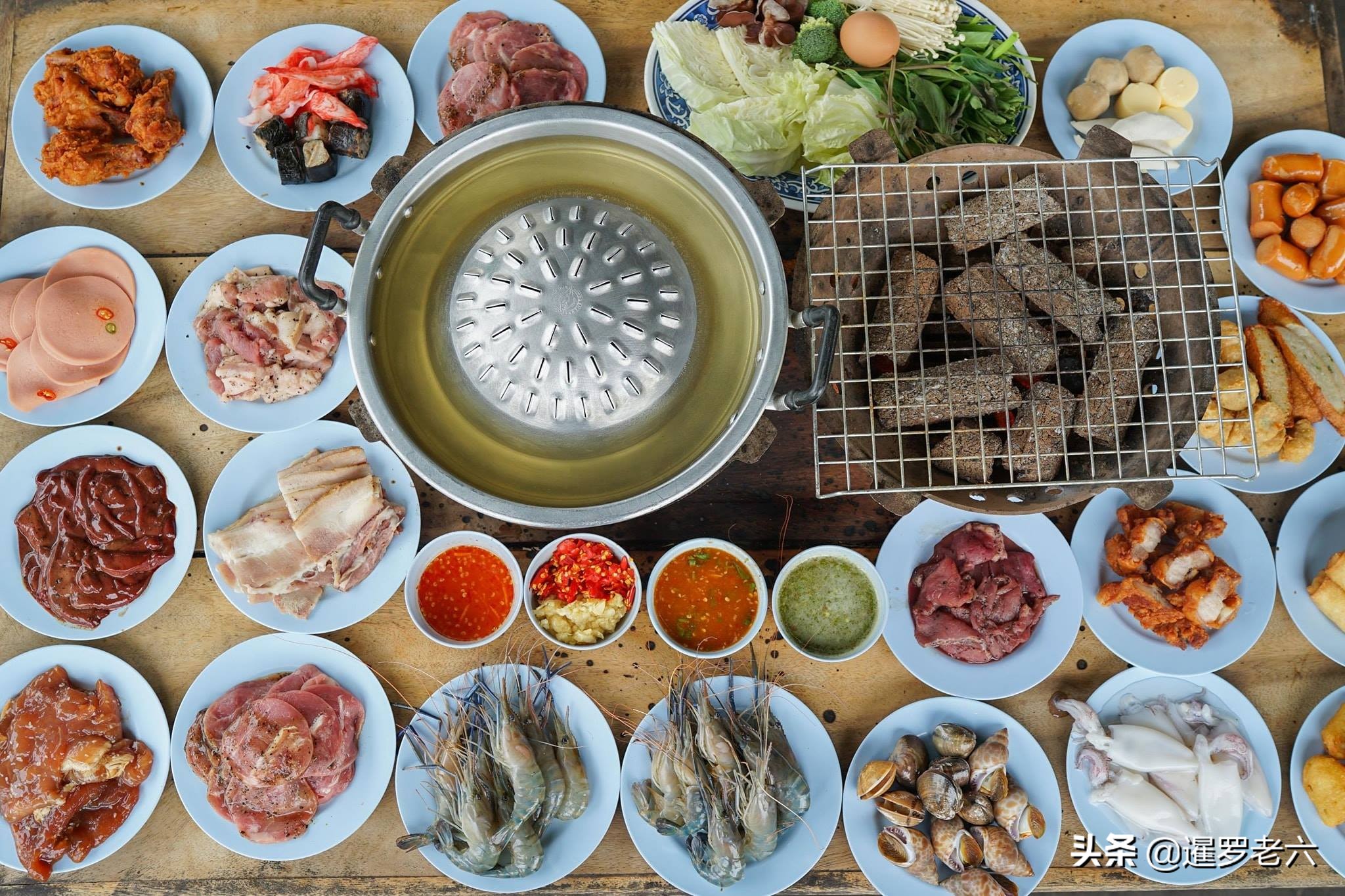 泰式火锅锅具涮烤一体推荐,泰式自助火锅烧烤一体锅