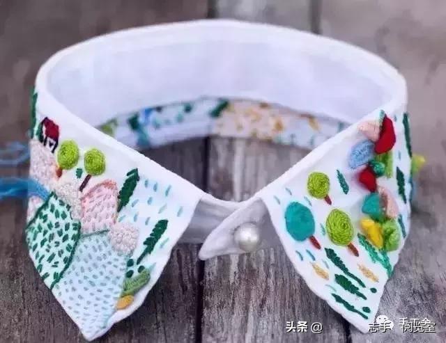 领口刺绣小花朵,刺绣花朵500种图片大全