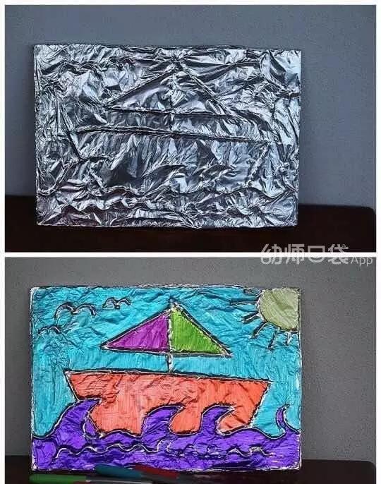 给孩子玩锡箔纸,亲子锡箔纸