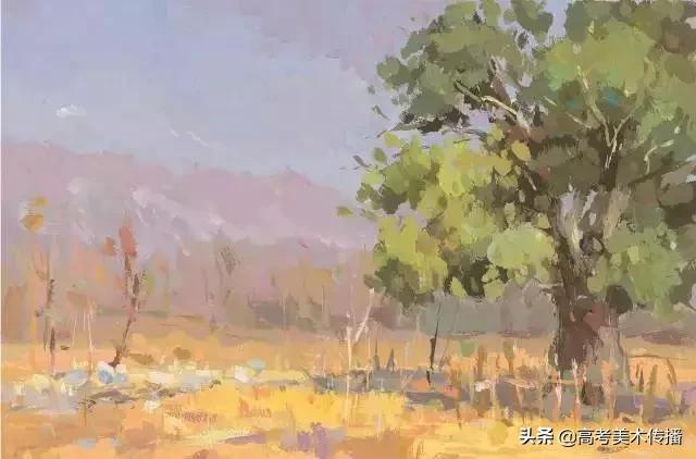 设计色彩水粉优秀作品图片,太行山风景水粉写生临摹简单