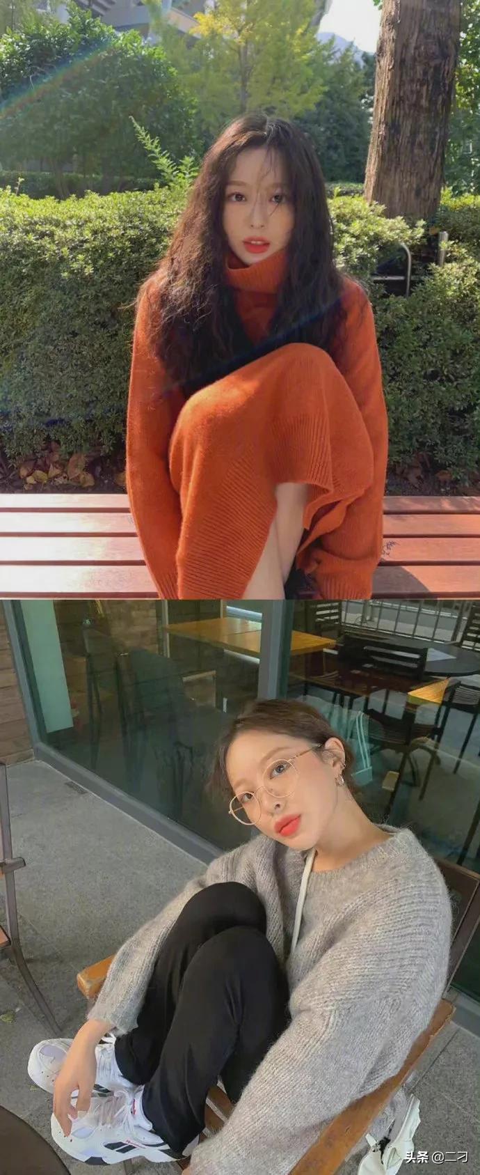 欧尼韩系穿搭,欧尼毛衣怎么搭配