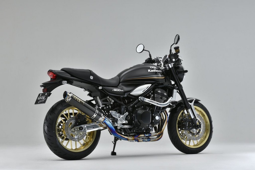 川崎z900rs排气管保护,川崎z900改本田火刃排气管