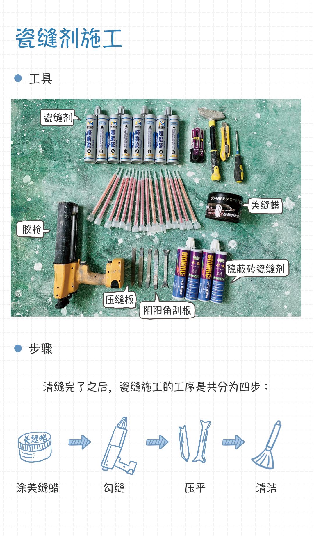 半填美缝的施工方法,自流平美缝施工视频