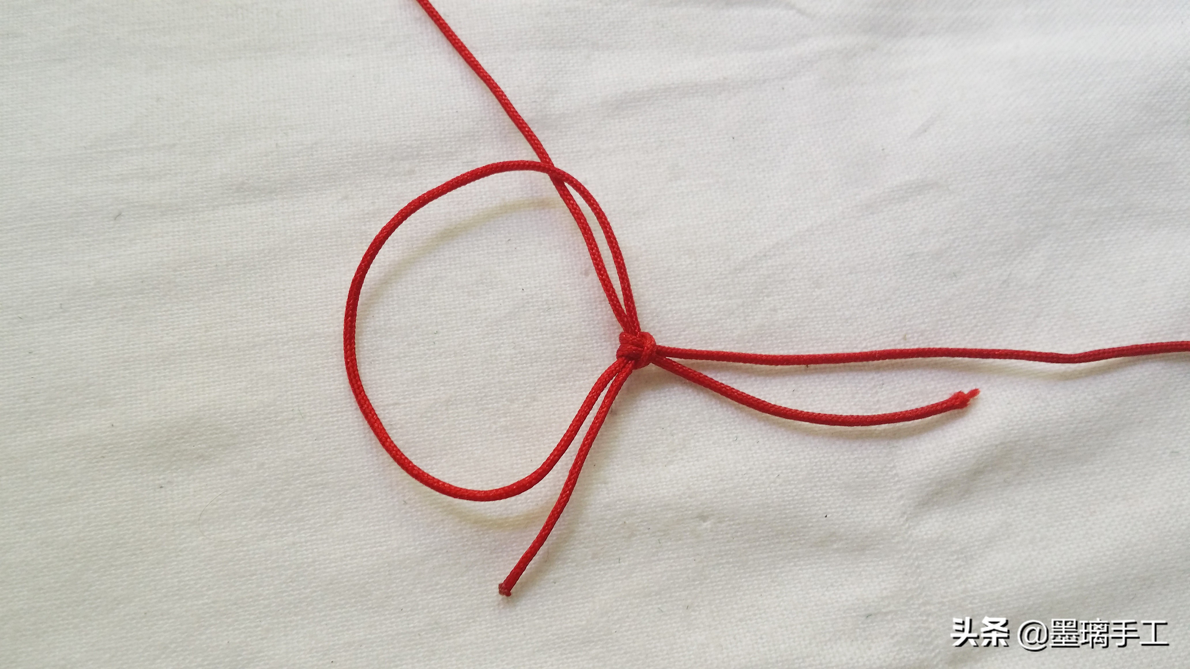 红绳四叶草耳钉编织,蝴蝶结耳钉手工编织