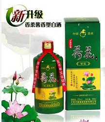 荷花酒酱香53度君盟,荷花经典酱香酒
