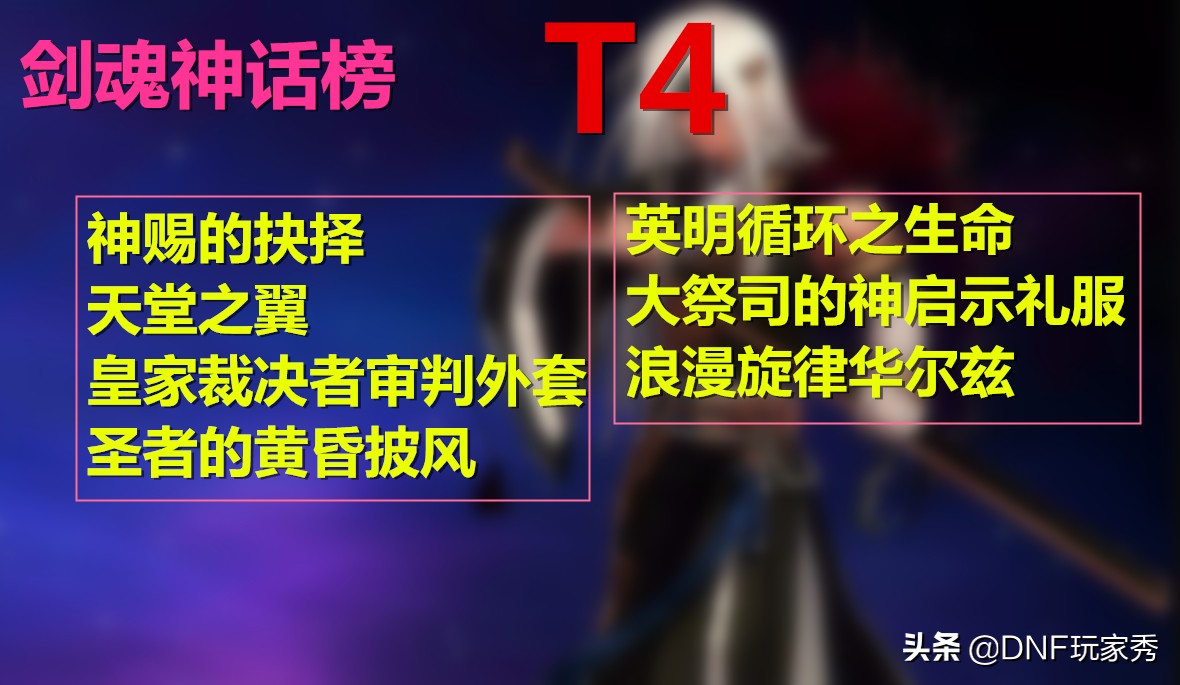 dnf神话改版后剑魂全新神话排名,dnf神话最新剑影排名