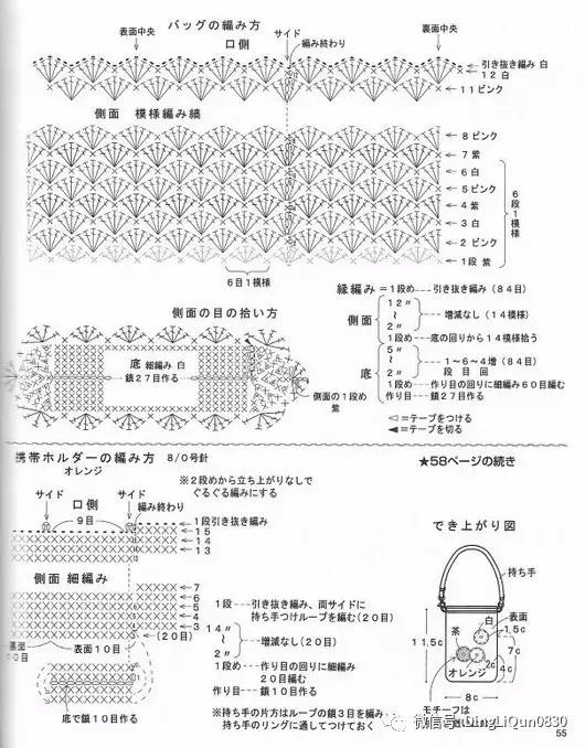 用一个塑料袋做包包,钩编包包的花样图解