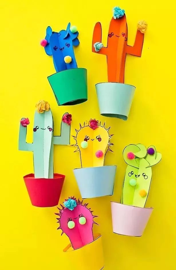 怎么可以用白纸做漂亮的仙人掌,超简单的手工仙人掌