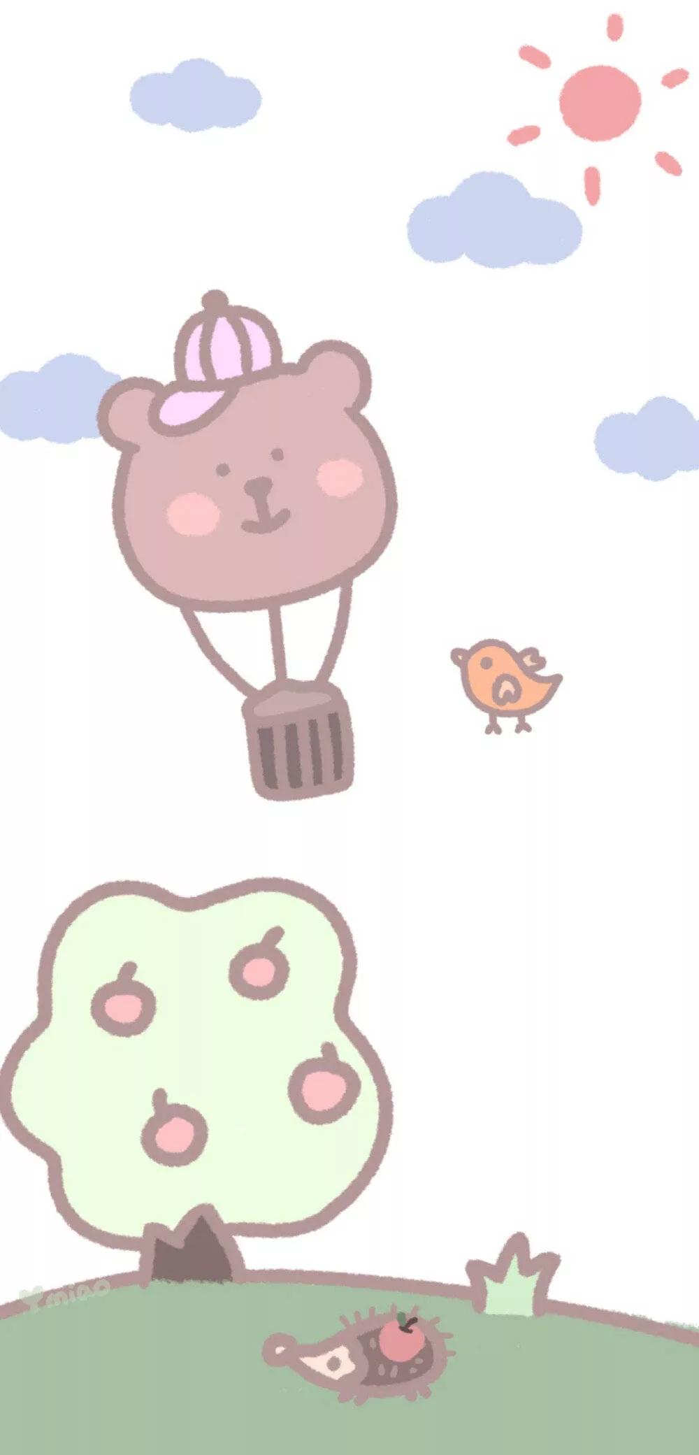 浅色系卡通壁纸,手机壁纸浅色面板