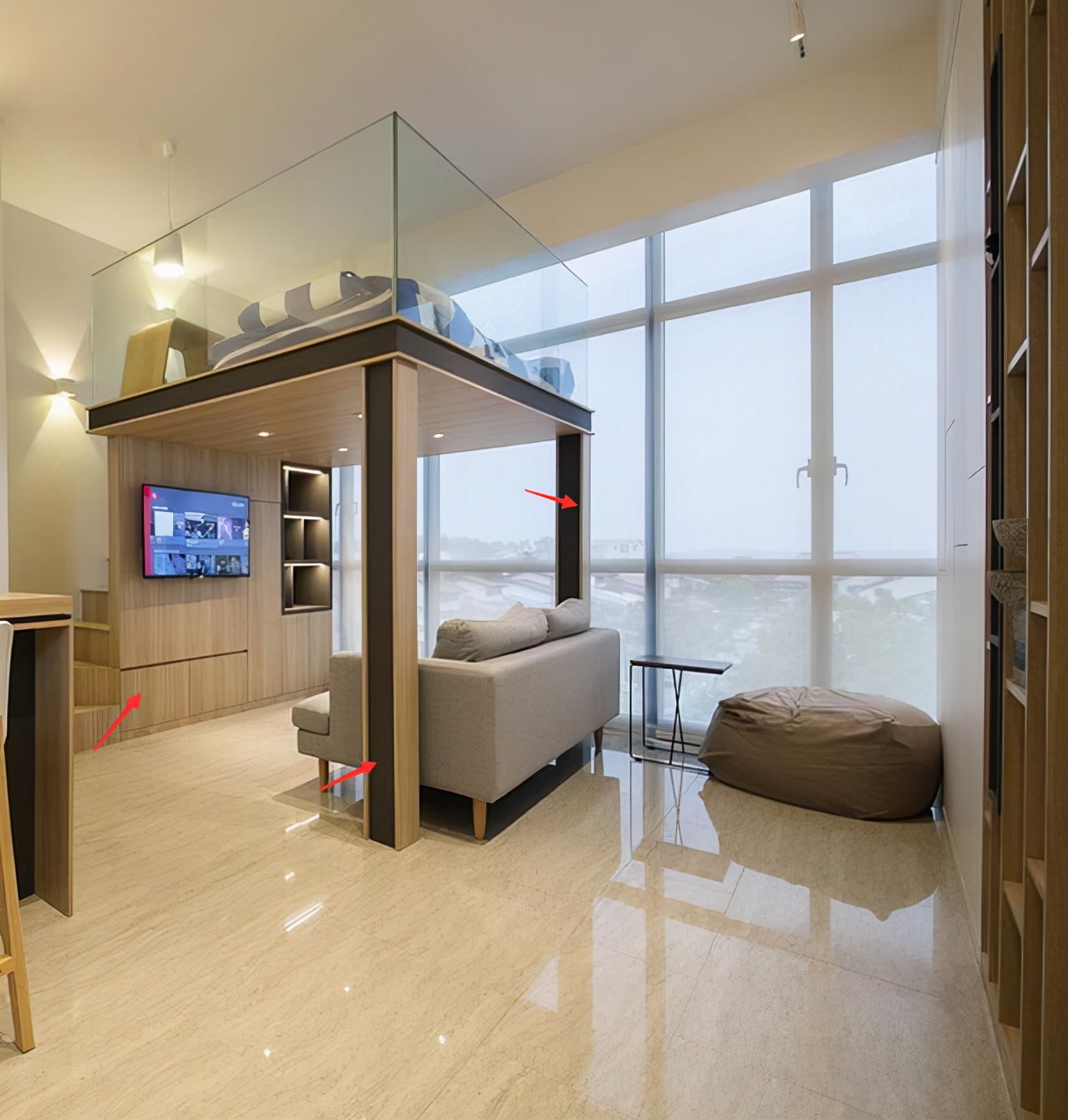 小户型墙板装修卧室,全屋木板上墙装修效果图