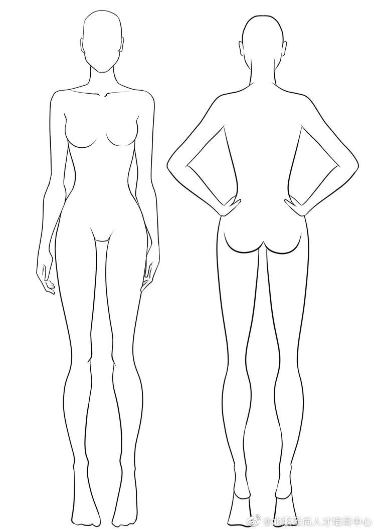 手绘服装画身体,手绘人物服装画法