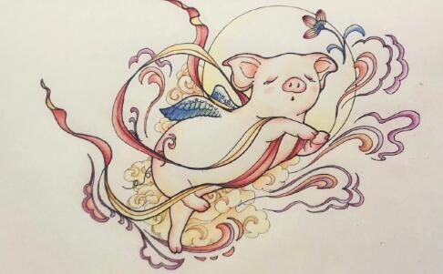 飞天猪，看有没有敦煌的影子！