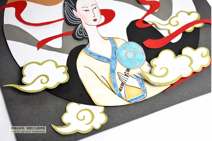 萌趣水墨人物儿童画,古装人物画儿童画教程