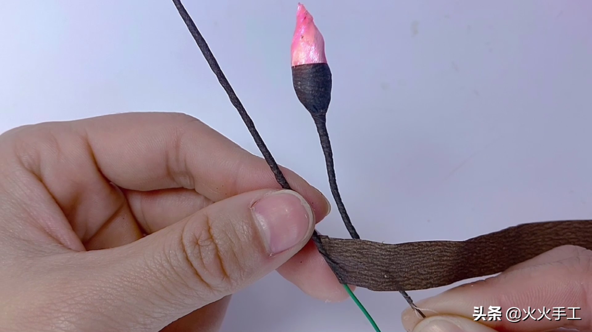 白浅的十里桃花，不用三生三世，在家用粉色丝带就可以很快完成