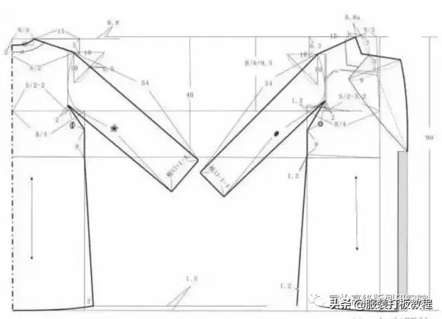 廓形大衣和茧型大衣裁剪图,呢子大衣长袖怎么裁剪好看