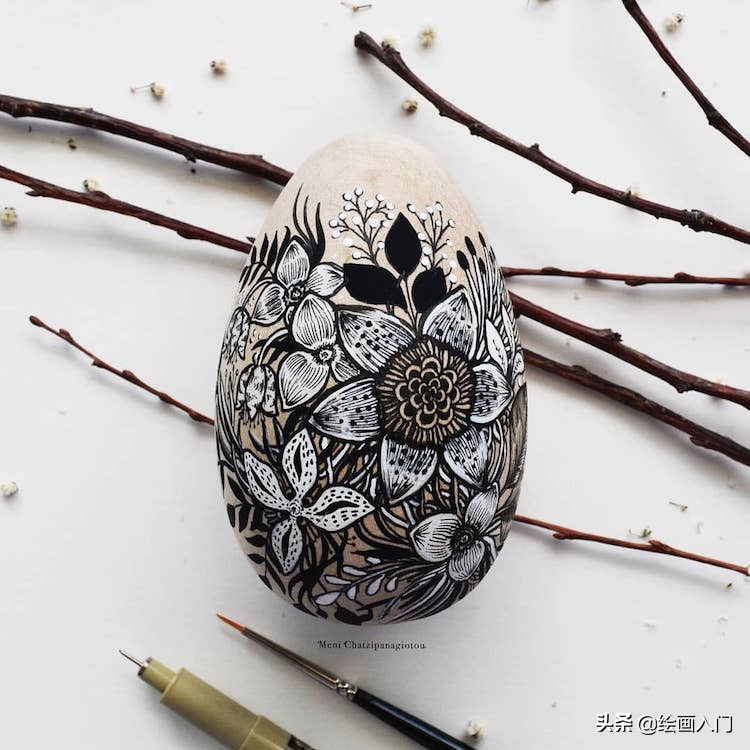 手绘插画黑白风针管笔小插画,手绘100多幅针管笔黑白插画分享