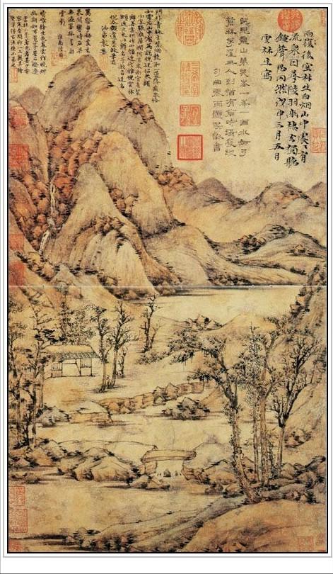 元代画家倪瓒绘画特点,元代倪瓒的代表画作