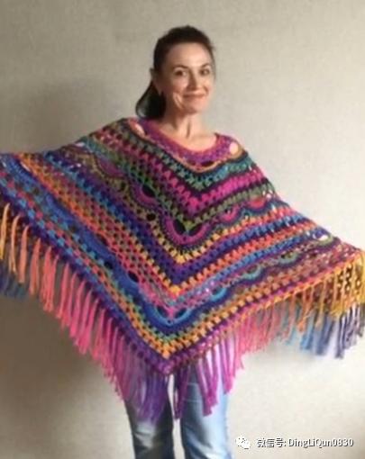 高档蕾丝钩花斗篷披肩防晒衣,针织披肩花样图片大全