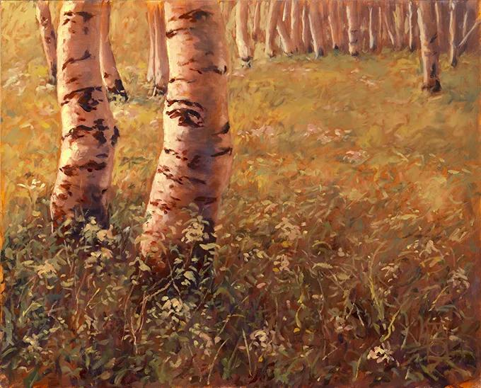 光感特别强的油画风景作品,厚重浓艳的油画风景很浪漫很美