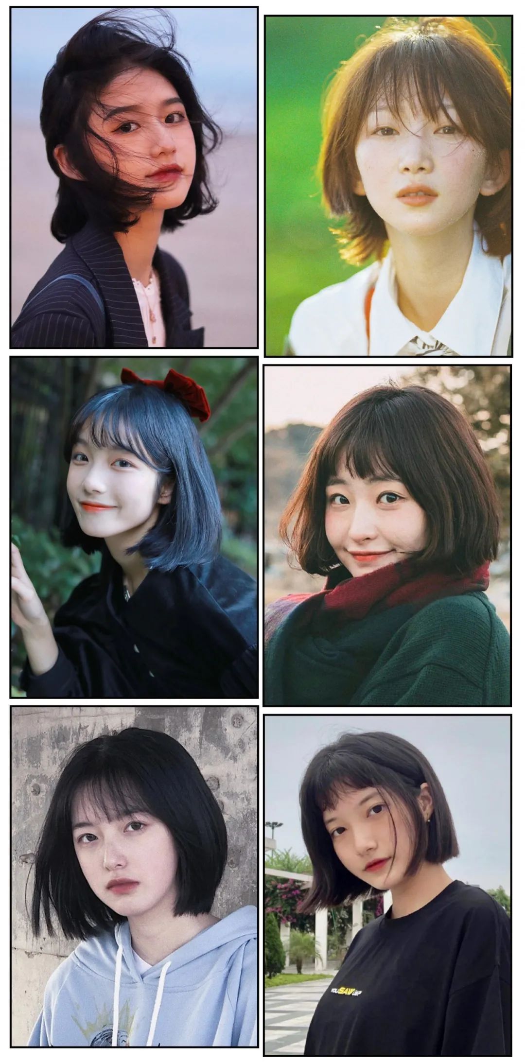 2021网红爆款发型短发戴狗啃刘海,头发2020流行发型显脸小