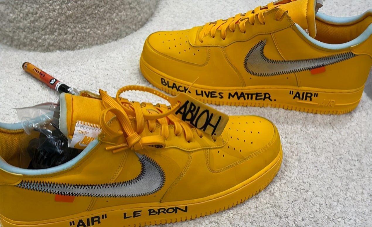 搞黄色！Off-White x 耐克AF1联名真要发售了！实物又泄露