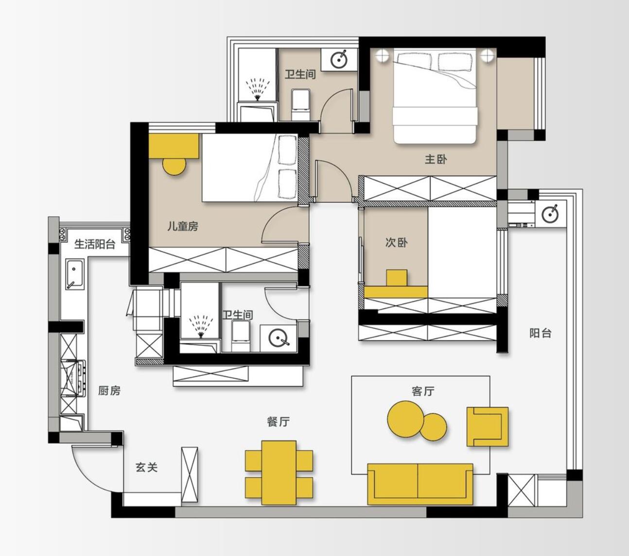 一家三口生活简约风格,干净整洁的家需要一家人的自律