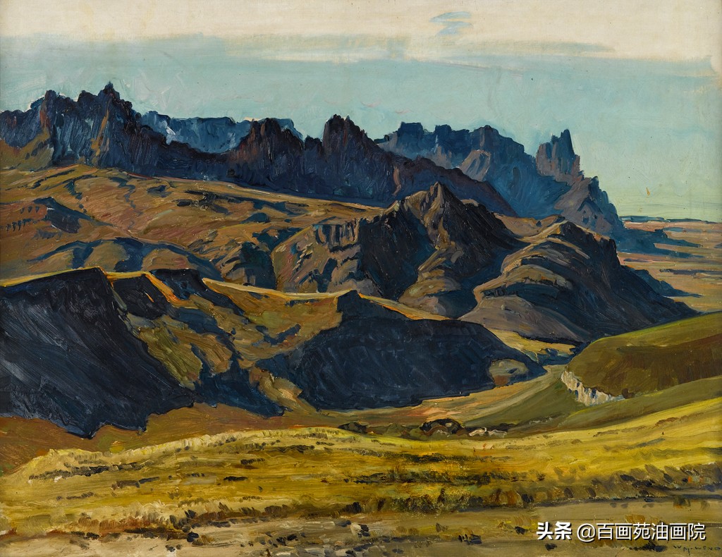 风景油画色彩的基础知识,阿尔卑斯山风景油画