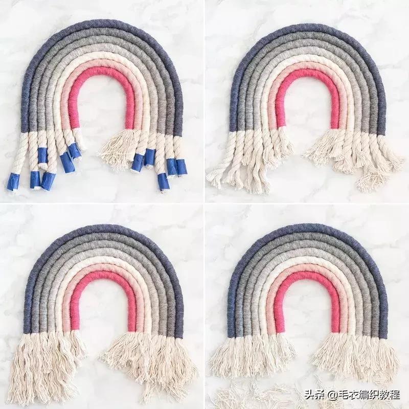 简单易做的挂毯,自制彩虹挂毯