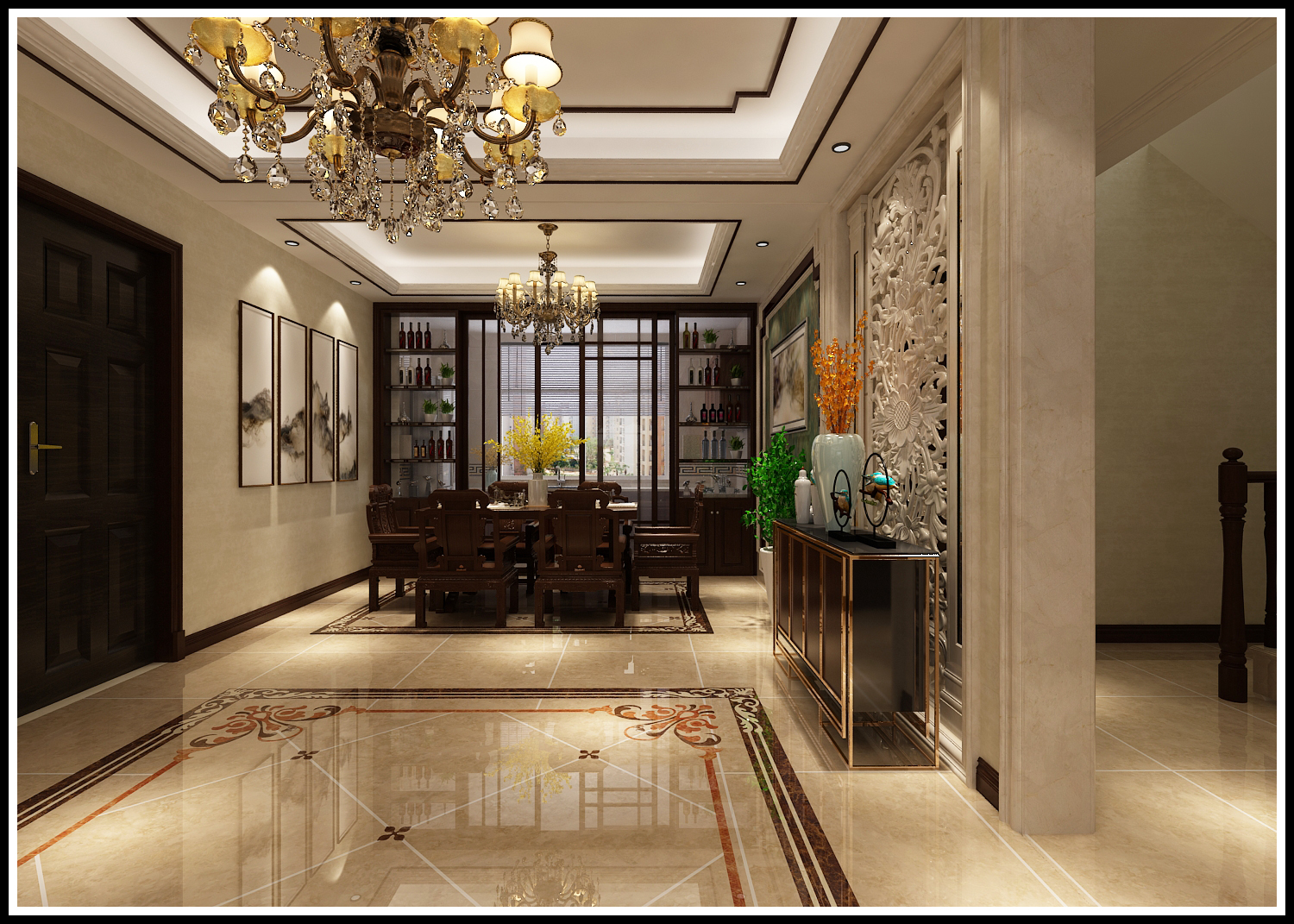 百合御都130平装修效果图,张店绿城140平米装修效果图