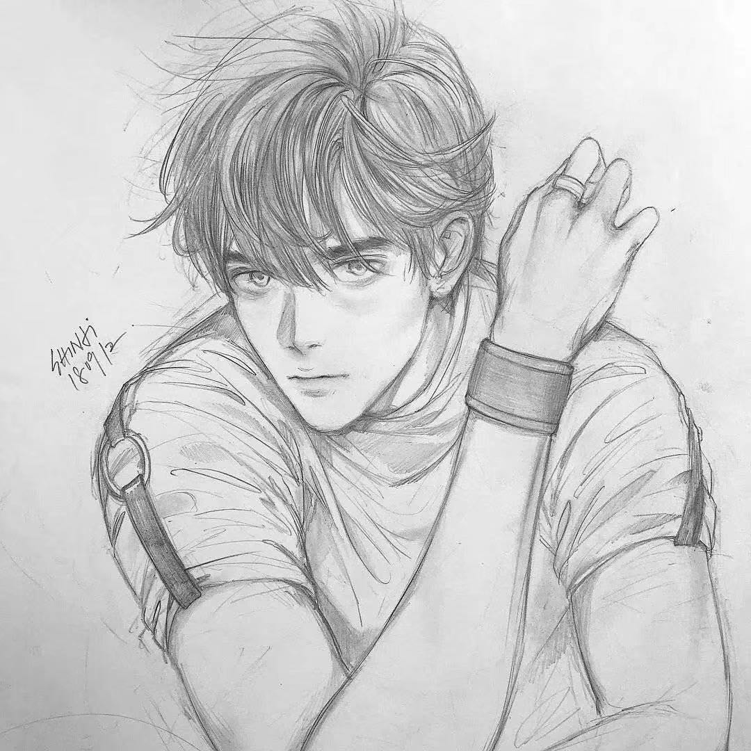 绘画素材铅笔风景图片,绘画素材人物铅笔画