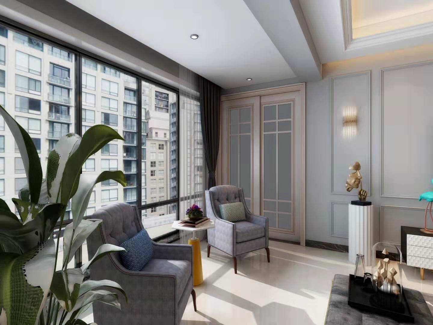 秦皇岛轻奢美式装修设计,秦皇岛简奢风装修