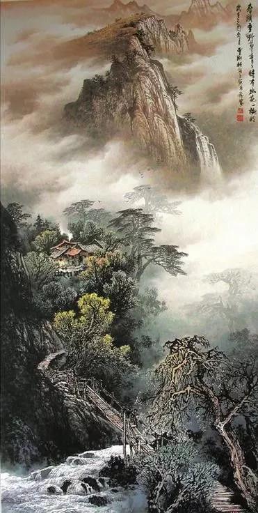 曾刚国画山水技法4,曾刚雪景国画山水画图片