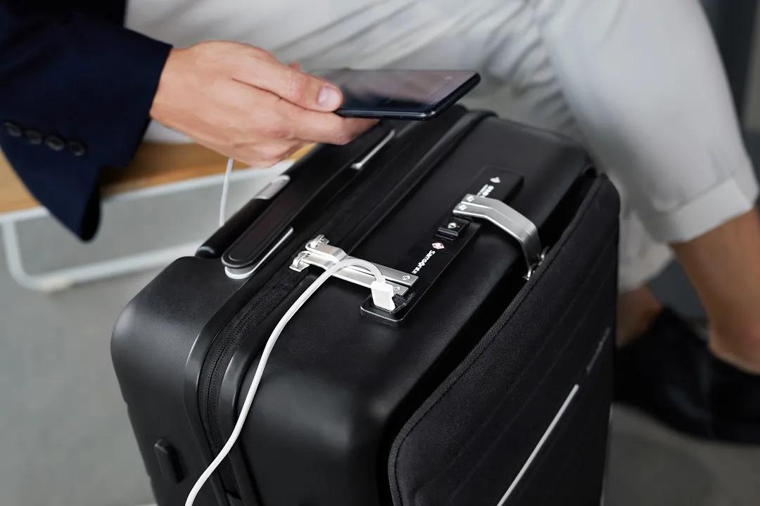 旅行箱新秀丽直播,新秀丽智能商务旅行箱最大号