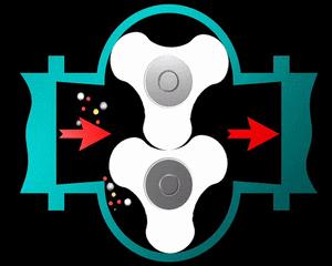 电厂冷却塔工作原理动画演示,电厂三通阀原理动作示意图