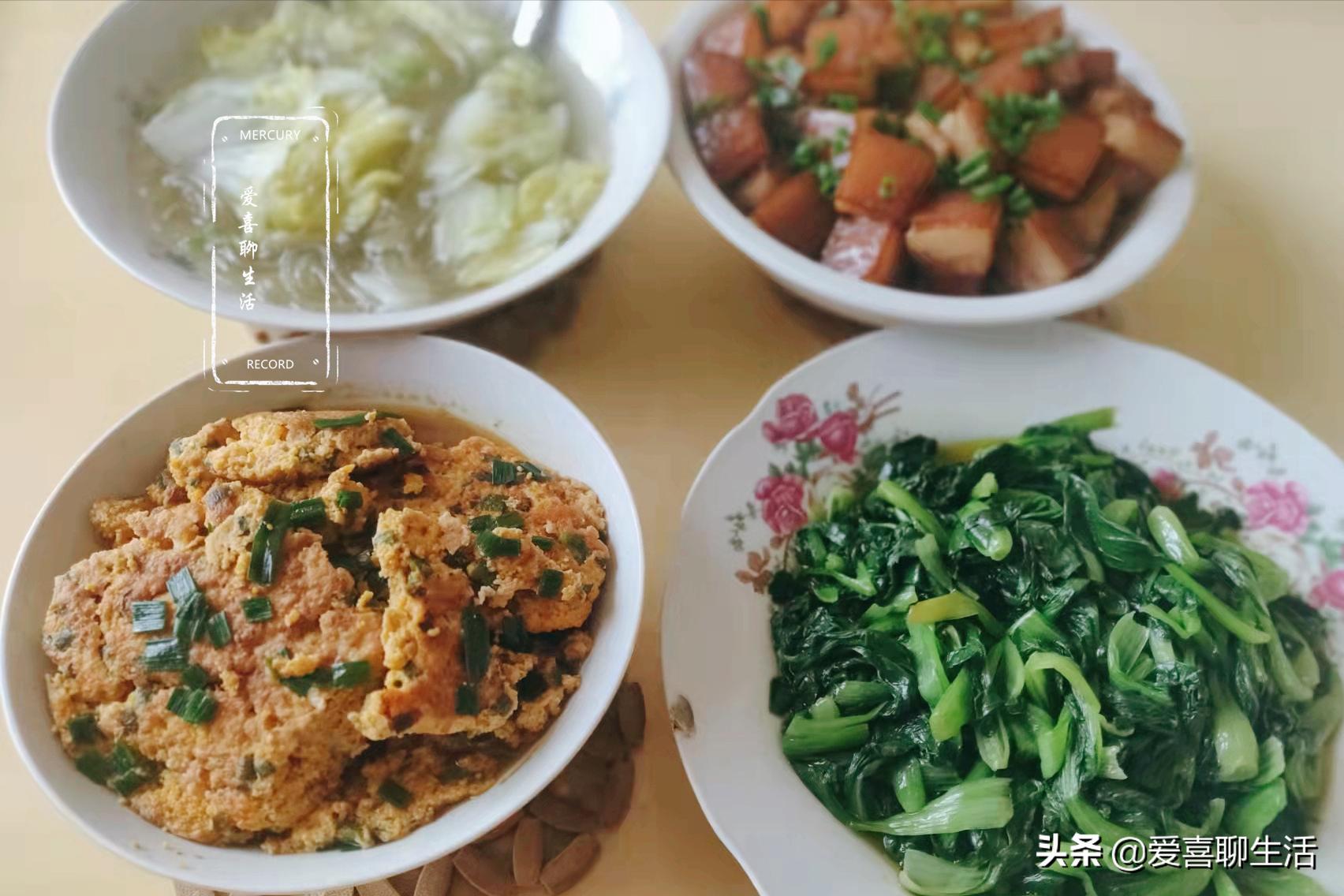 百姓家的晚餐,三菜一汤,有荤有素不足30元,婆婆:挺会过日子的