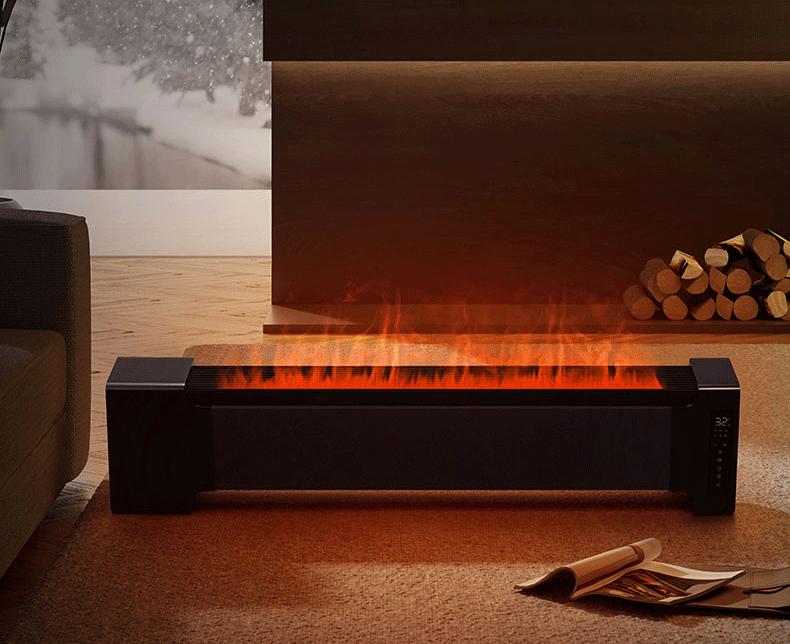艾美特仿真火焰取暖器,艾美特火焰款取暖器闪亮