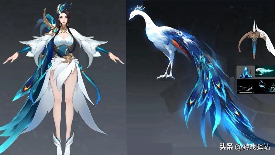 虞姬云霓雀翎孔雀舞,王者荣耀虞姬云霓雀翎与原皮比赛