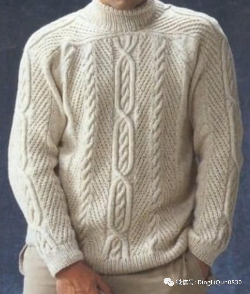 男士针织衫开衫秋冬款手工编织款,手工针织衫男款花样