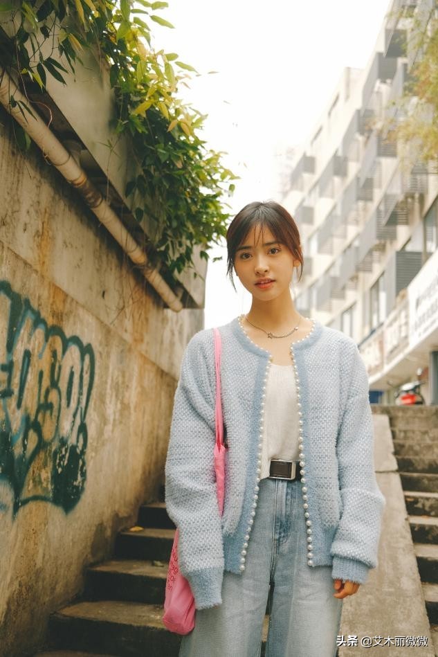 日系女星沈月写真图片,日系少女沈月穿搭