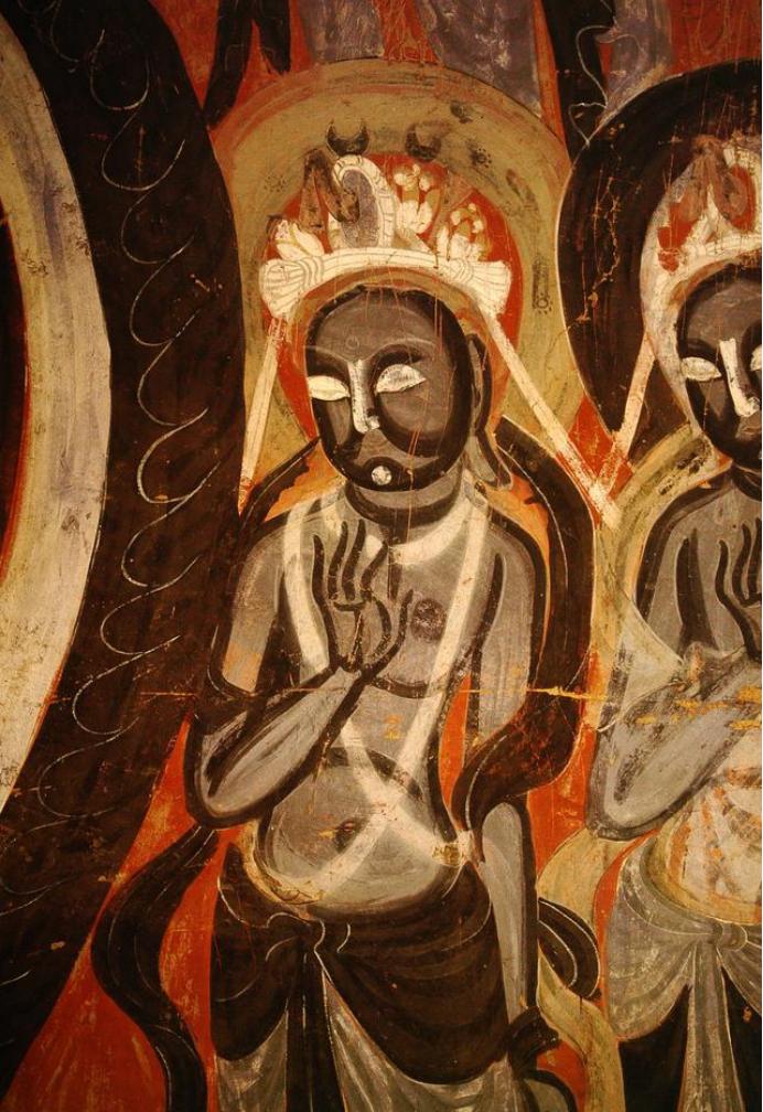 敦煌428窟介绍,敦煌329窟壁画飞天图