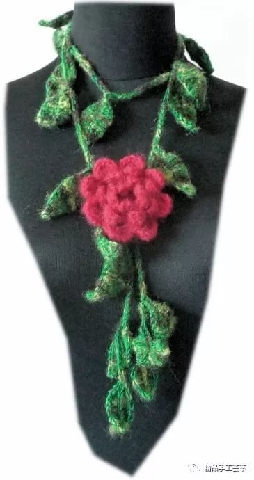 钩针毛衣链教程,手工编织毛衣链款式图