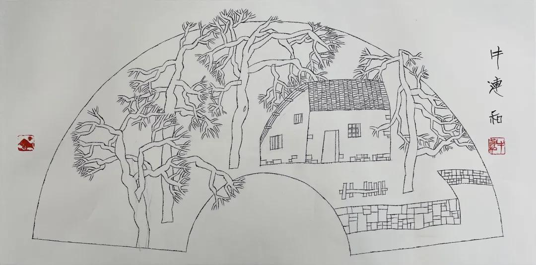 江南山水画白描,江南山水画工笔白描