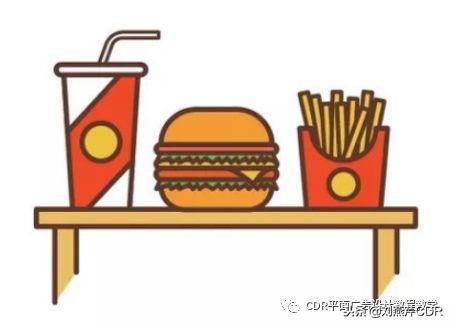 「AI教程」如何用AI绘制扁平化快餐图标教程