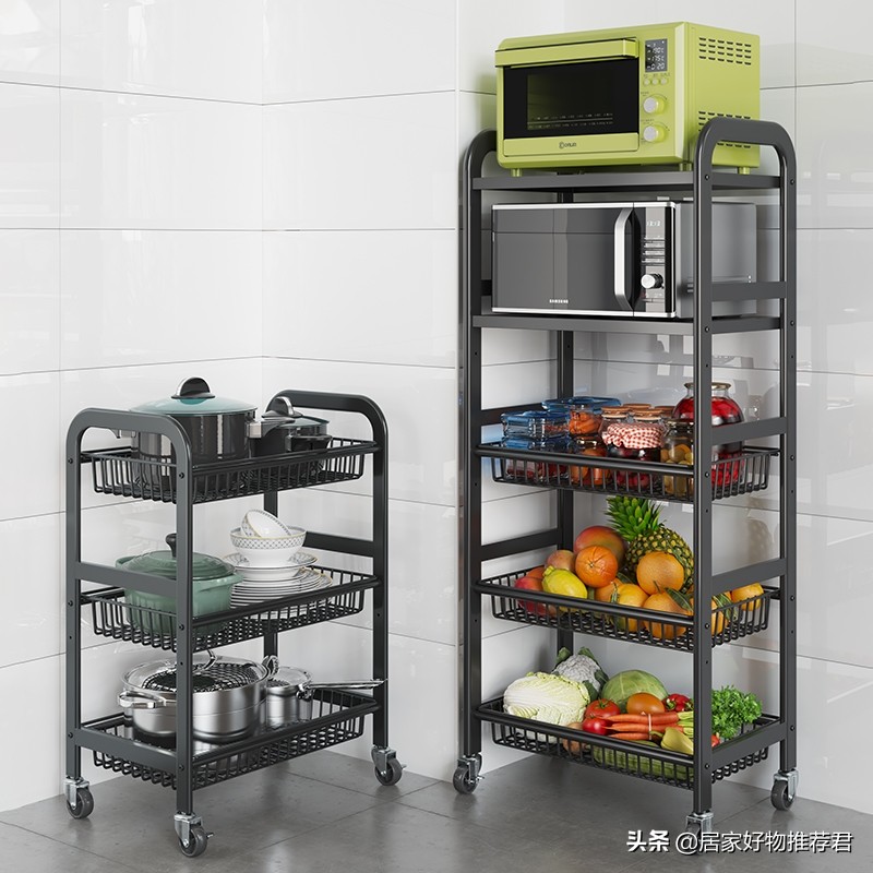 厨房多层置物架解决厨房杂乱问题,告别小厨房脏乱差只需一台集成灶