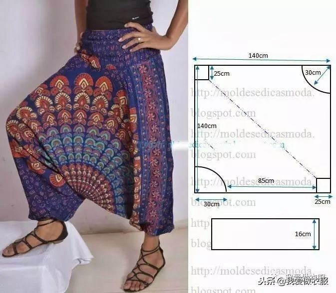 裤子裁剪图上的尺寸,裤子裁剪图画法视频